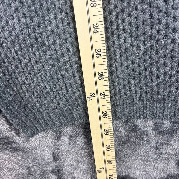 Vince Honeycomb Yak Wool Chunky Knit Waterfall Sweater Cardigan Gray XS - Picture 5 of 13